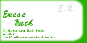 emese muth business card
